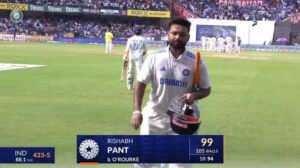 INDVNZ Test Match : टी ब्रेक तक भारत 82 रन आगे , नर्वस 90 का शिकार हुए ऋषभ पंत…