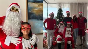 धोनी ने क्रिसमस पर सांता क्लॉज बनकर परिवार को दिया सरप्राइज, सोशल मीडिया पर वायरल हुईं तस्वीरें…