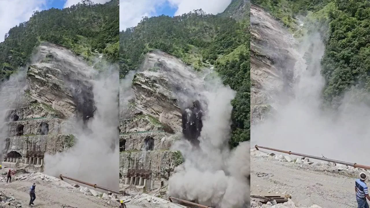 Major accident averted in Chamoli: Mountain broke at Helang Dam site, chaos ensued