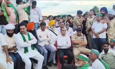 किसानों का धरना समाप्त