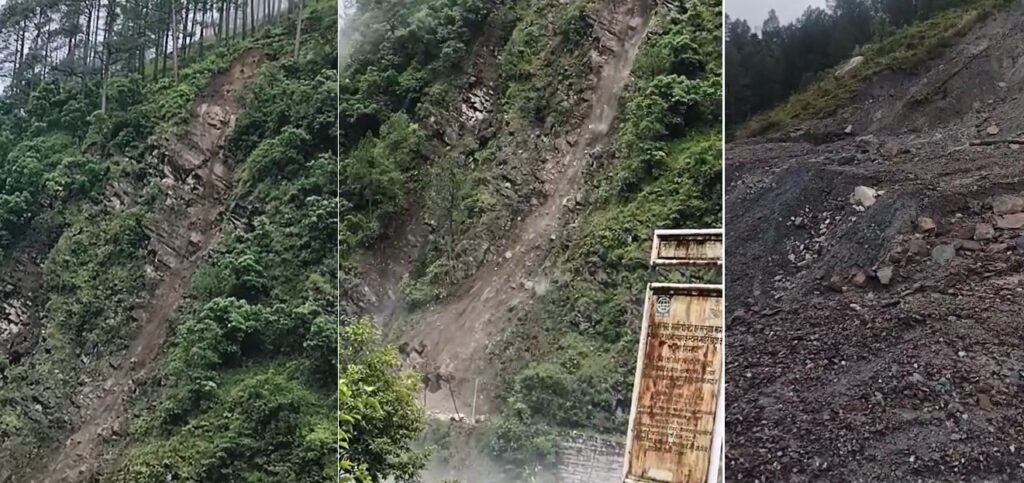 गंगोत्री–यमुनोत्री हाईवे पर भूस्खलन