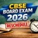 Generate Featured Image With TEXT CBSE BOARD EXAM 2026 RESCHEDULE