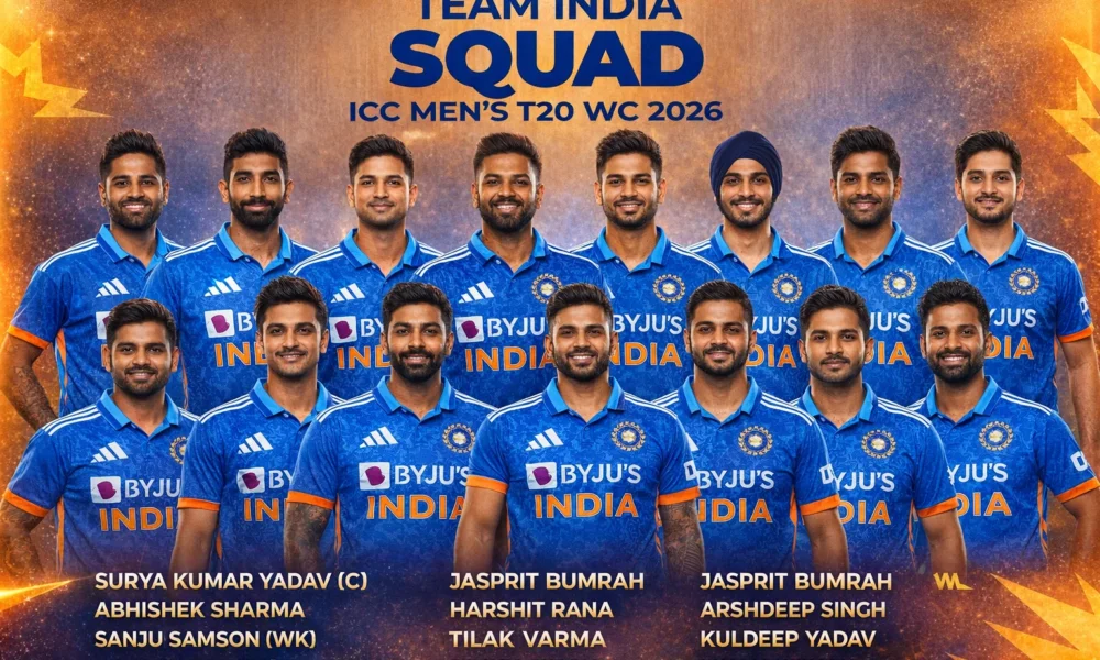 India Squad For T20 World Cup 2026
