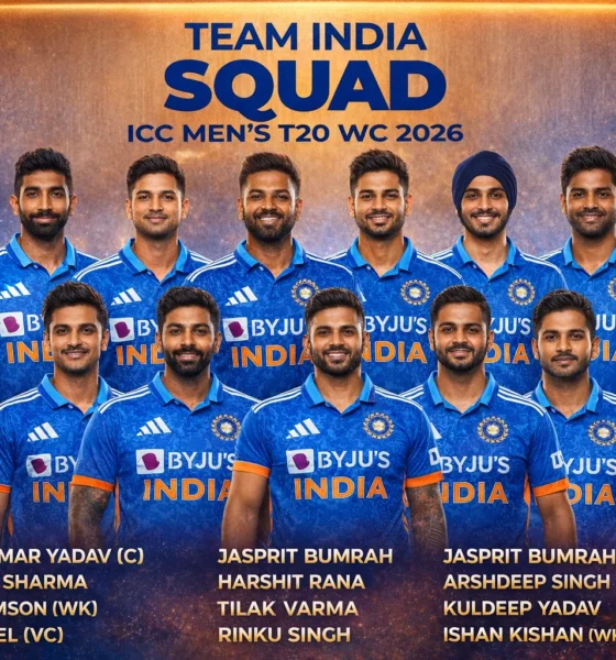 India Squad For T20 World Cup 2026