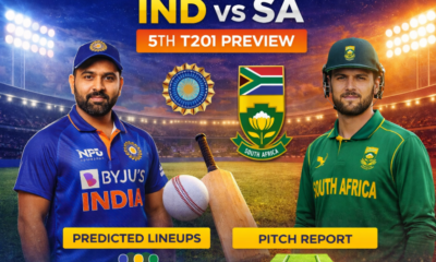 Ind vs SA 5th T20I Preview , Predicted Lineups , Pitch report