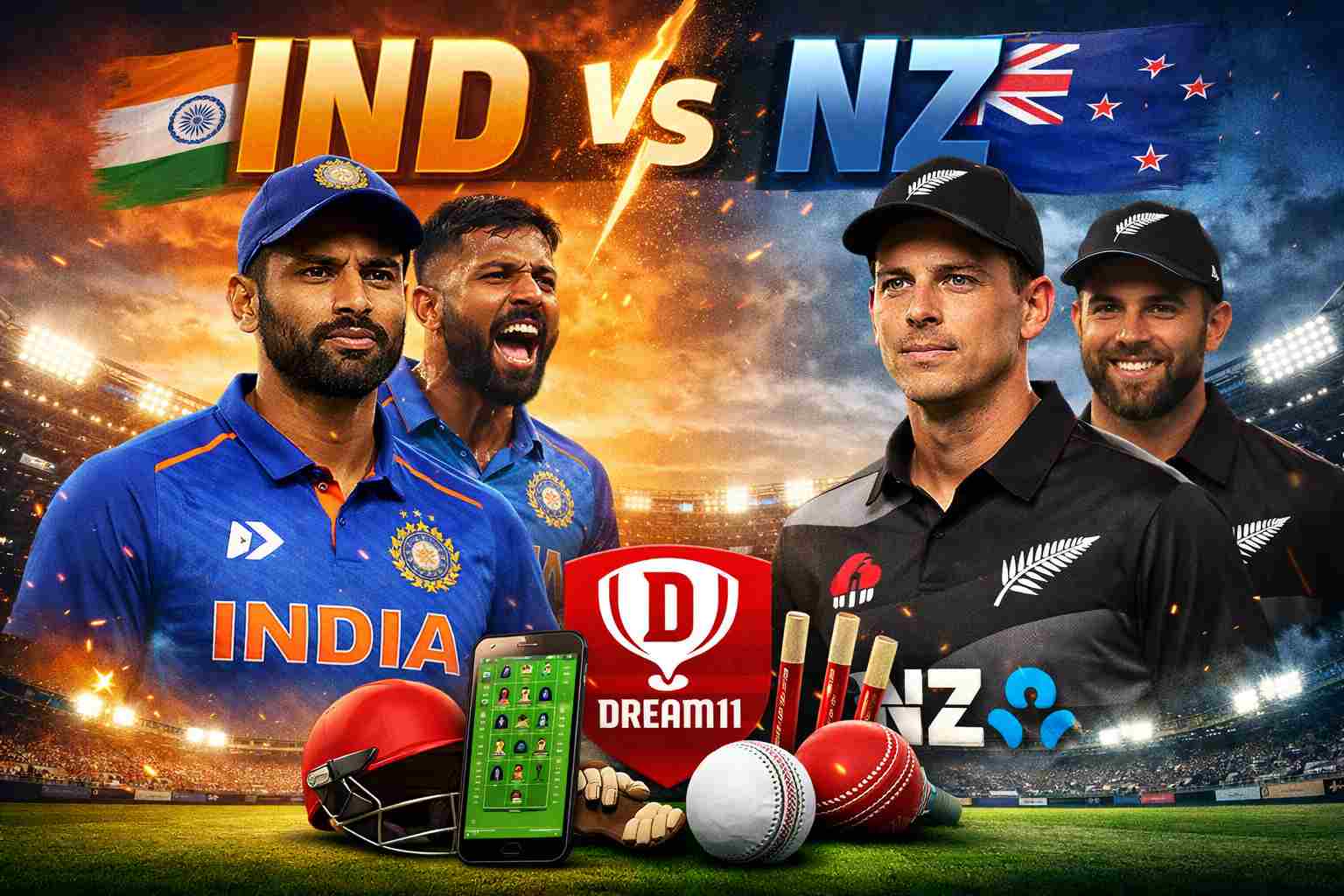 IND vs NZ 1st T20I Dream 11 Team