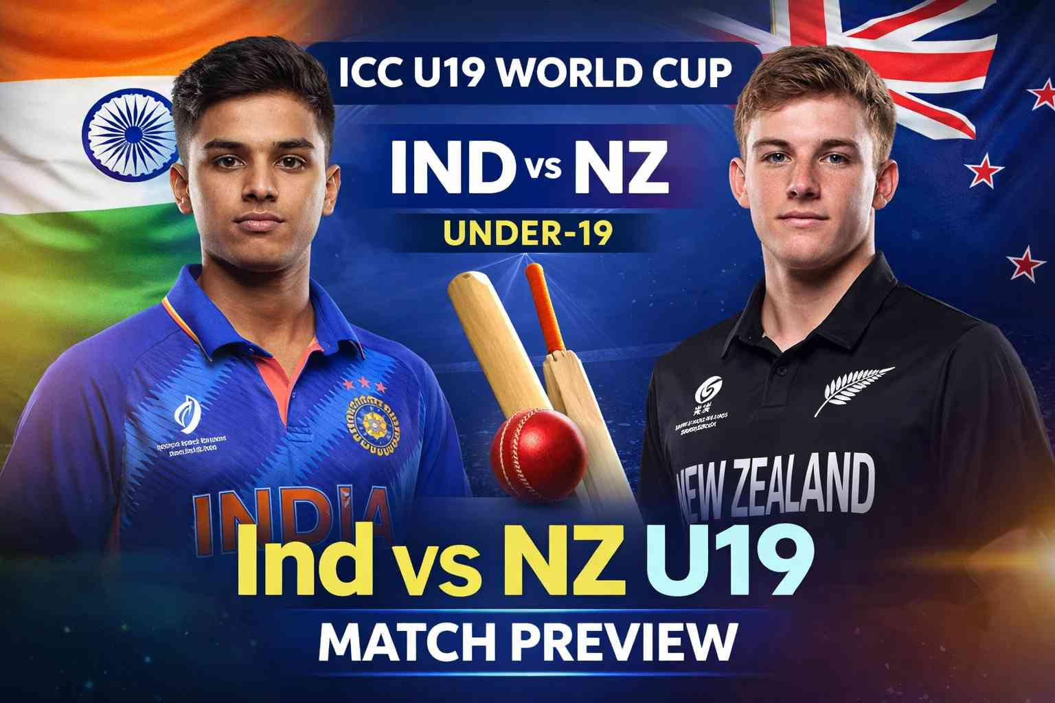 Ind vs NZ U19 ICC Under 19 World Cup Match Preview