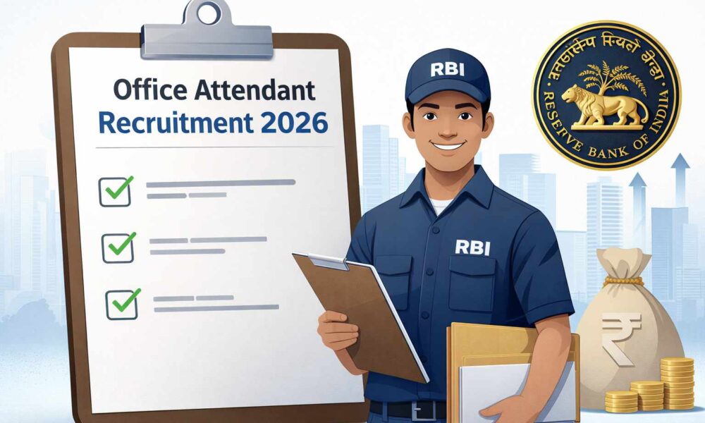 RBI Office Attendant Vacancy 2026