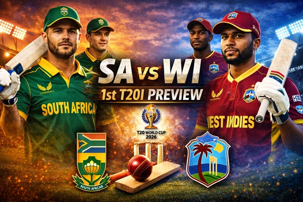 SA vs WI 1st T20I