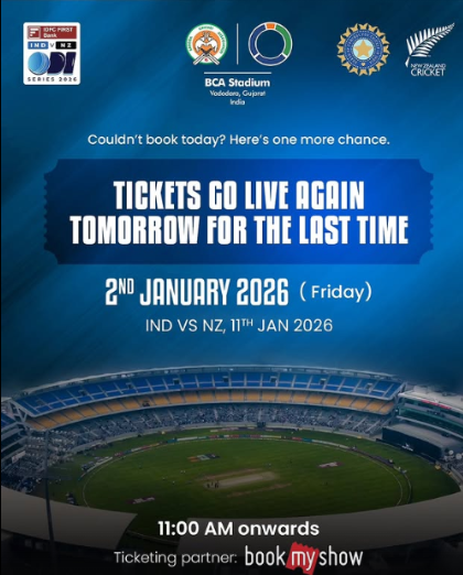  IND vs NZ ODI Series 2026 Tickets