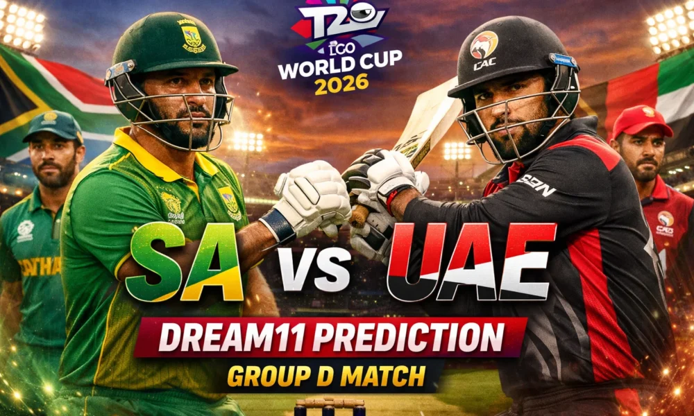 SA vs UAE Dream11 Prediction Group D match Icc t20 worldcup 2026