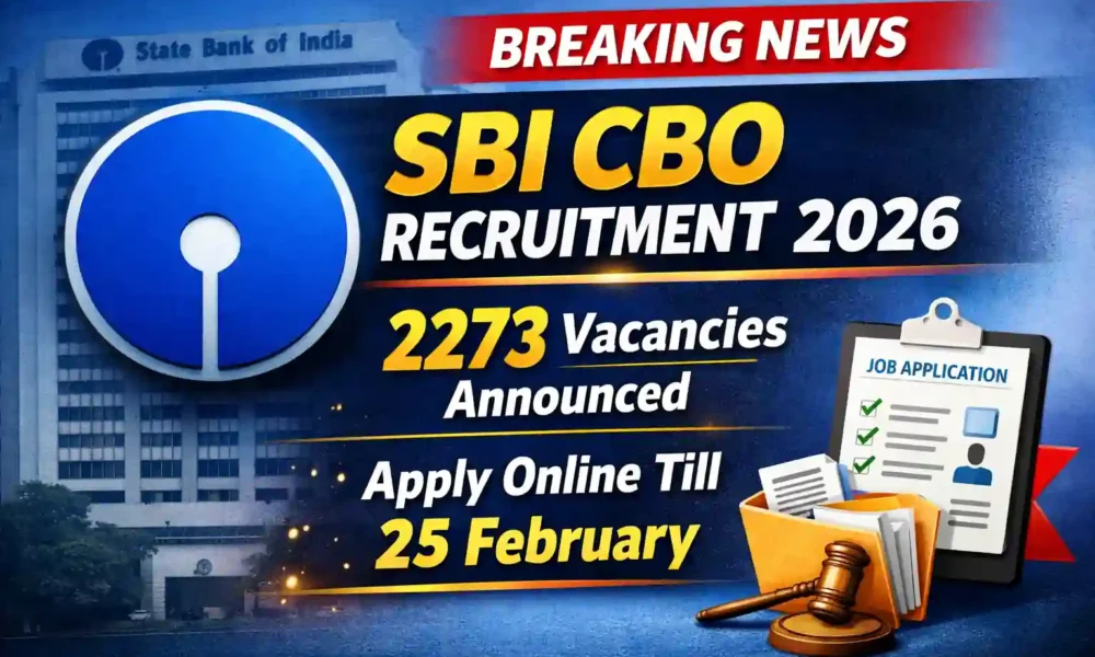 SBI CBO Vacancy 2026