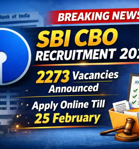 SBI CBO Vacancy 2026