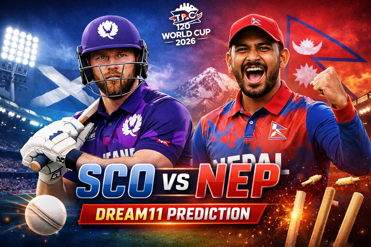 SCO vs NEP Dream11 Prediction ICC T20 WC 2026