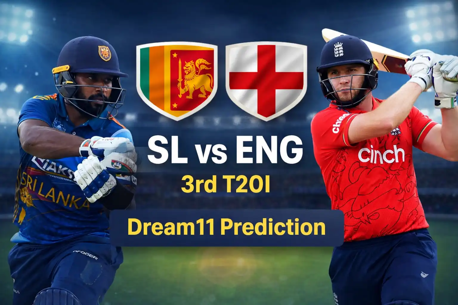 SL vs ENG 3rd T20I Dream11 Prediction