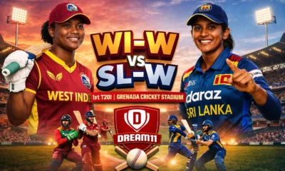 WI-W vs SL-W Dream11 Team Today 1st T20I Grenada Cricket Staduim