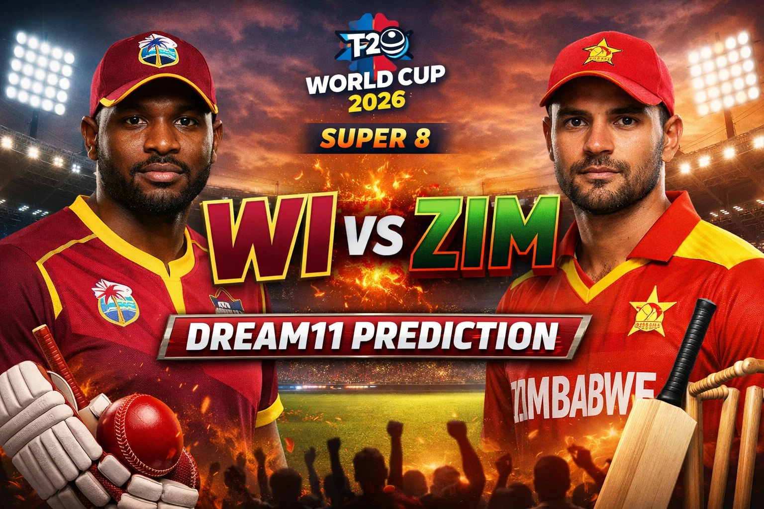 WI vs ZIM Dream11 Prediction ICC T20 WC 2026