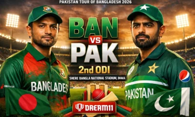 BAN vs PAK Dream11 Team 2nd ODI Pakistan tour of Bangladesh, 2026 Shere Bangla National Stadium, Dhaka