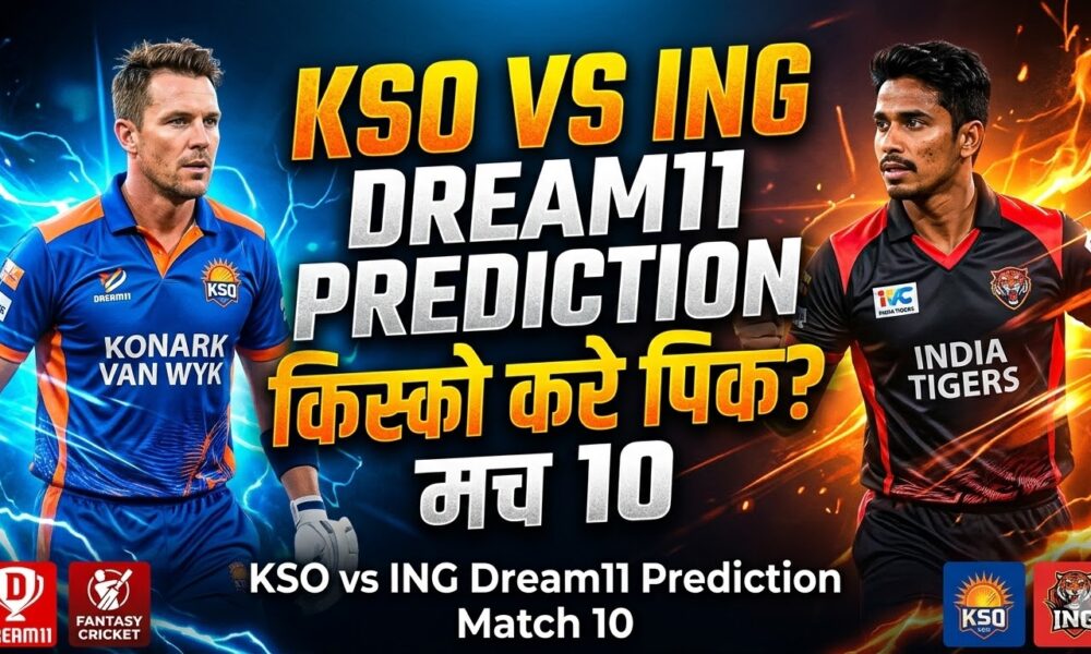 KSO vs ING Dream11 Prediction Match 10 Legends League Cricket Match 10