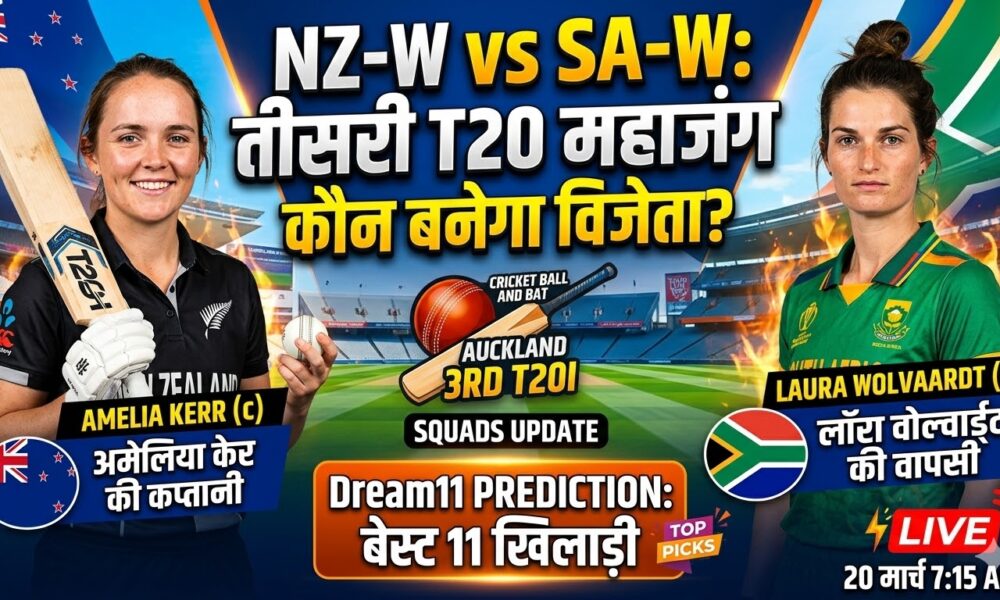 NZ-W vs SA-W Dream11 Prediction 3rd T20I 2026 Eden Park Auckland
