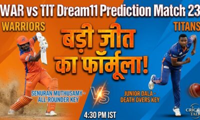 WAR vs TIT Dream11 Prediction Match 23 CSA 2026