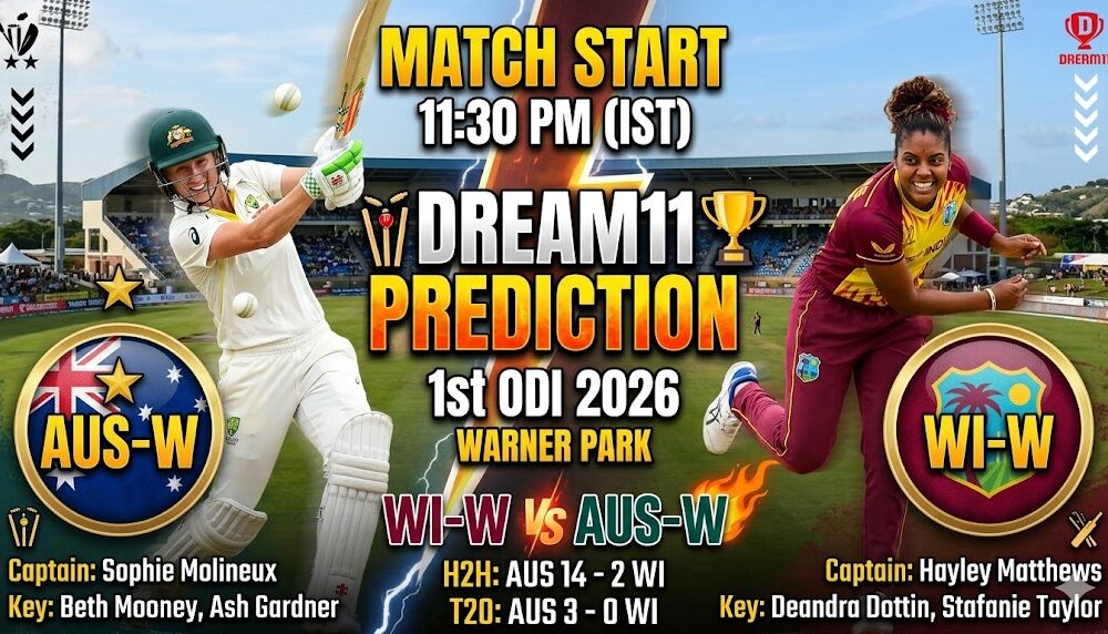 WI-W vs AUS-W Dream11 Prediction 1st ODI 2026