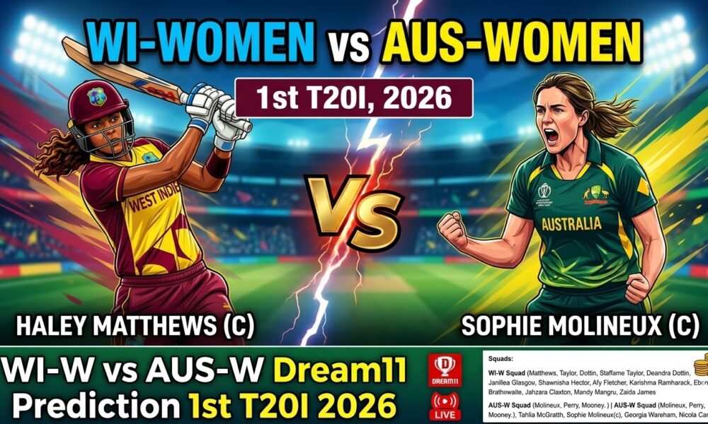 WI-W vs AUS-W Dream11 Prediction 1st T20I 2026 , Australia Women tour of West Indies..