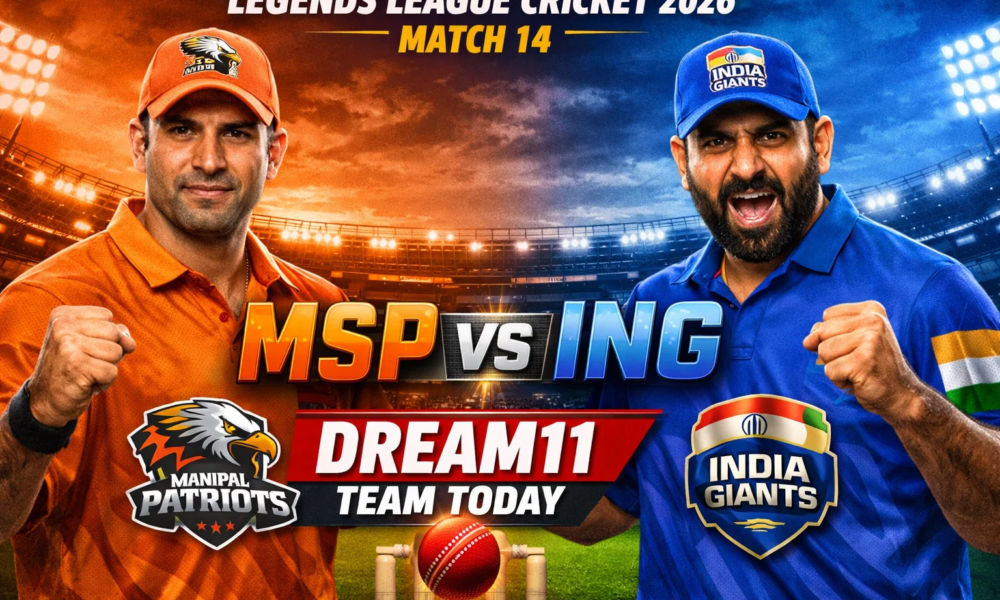MSP vs ING Dream11 Team Today Legends League Cricket 2026 Match 14