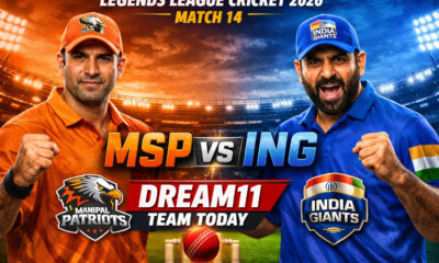 MSP vs ING Dream11 Team Today Legends League Cricket 2026 Match 14
