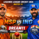 MSP vs ING Dream11 Team Today Legends League Cricket 2026 Match 14
