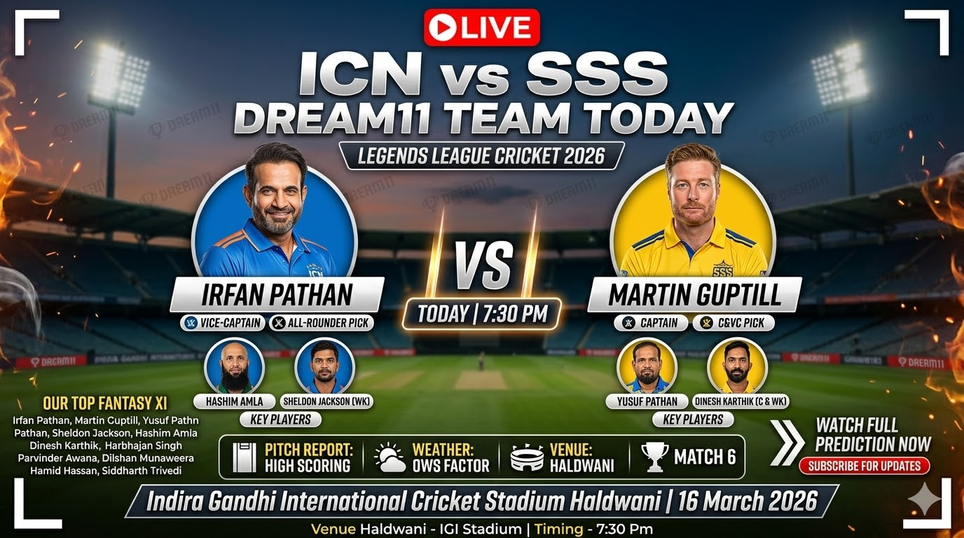  ICN vs SSS Dream11 Team Today