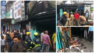 VIKASNAGAR NEWS: मंडी चौक में भीषण आग, दो दुकानों का सामान जलकर खाक, शॉर्ट सर्किट की आशंका