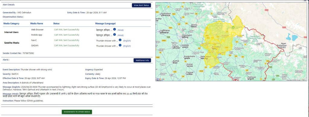 Uttarakhand Weather Alert