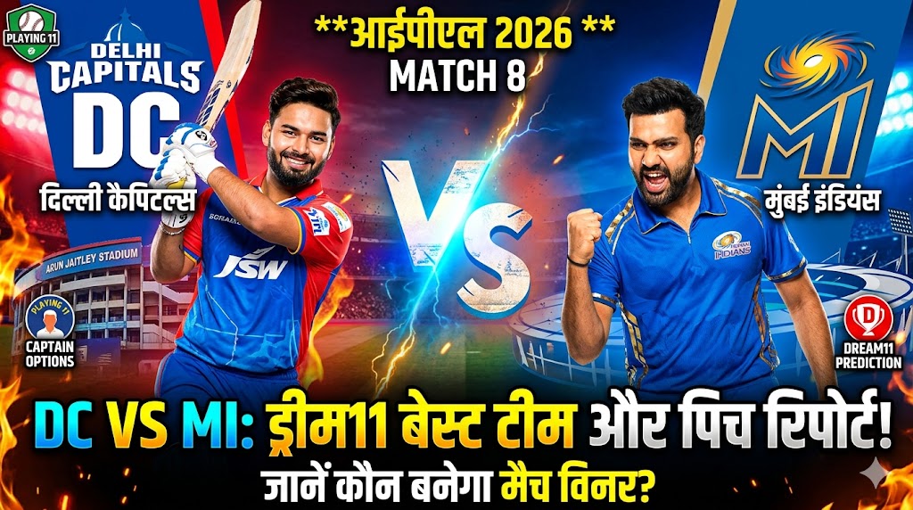 DC vs MI Dream11 Team Match 8 IPL 2026