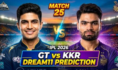 GT vs KKR Dream11 Prediction Match 25 ipl 2026