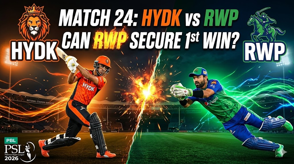 HYDK vs RWP Dream11 Prediction Match 24 PSL 2026