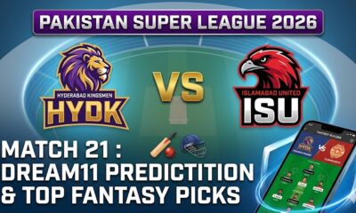 HYK vs ISL Dream11 Prediction Match 21 PSL 2026
