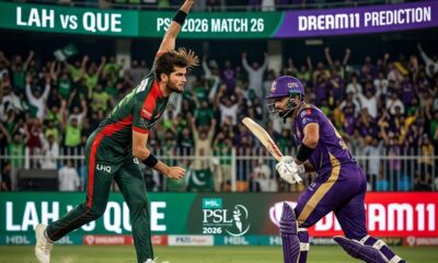 LAH vs QUE Dream11 Prediction Match 26 Psl 2026