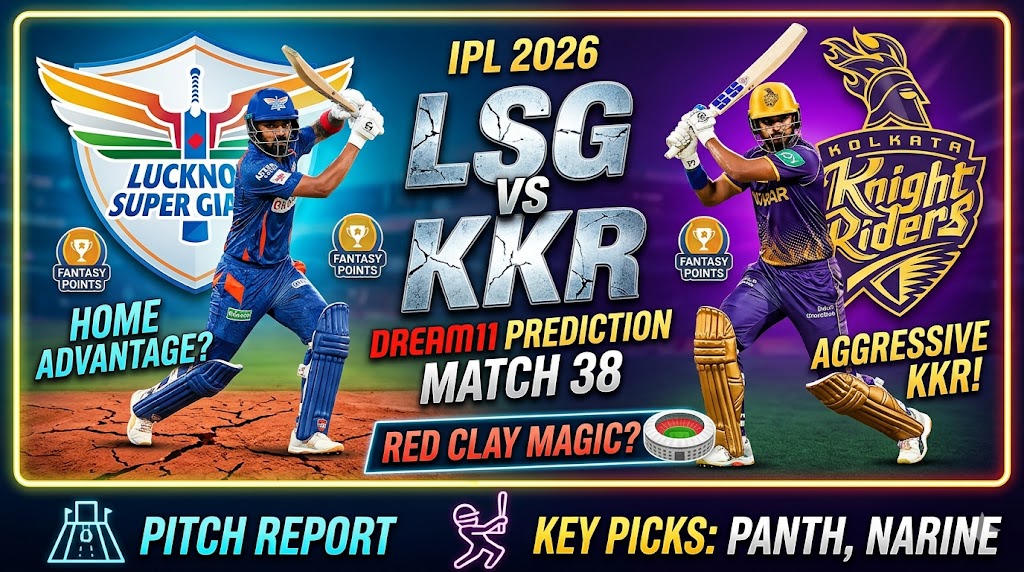 LSG vs KKR Dream11 Prediction Match 38 IPL 202