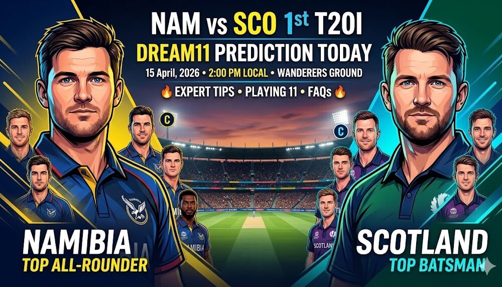 NAM vs SCO Dream11 Prediction 1st T20I April 2026