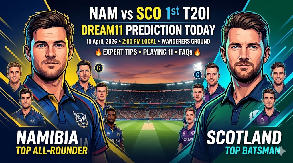 NAM vs SCO Dream11 Prediction 1st T20I April 2026