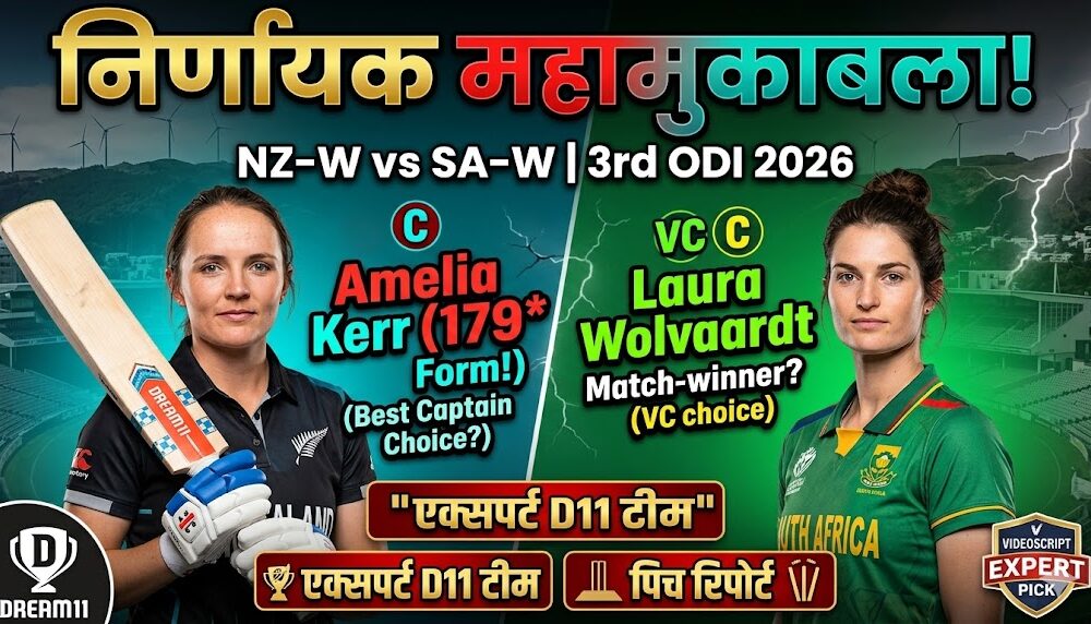 NZ-W vs SA-W Dream11 Team 3rd ODI 2026