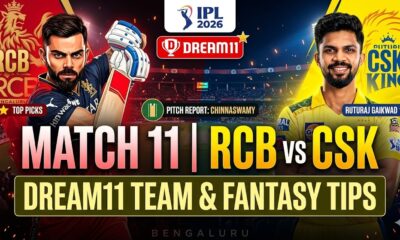 RCB vs CSK Dream11 Team Match 11 IPL 2026