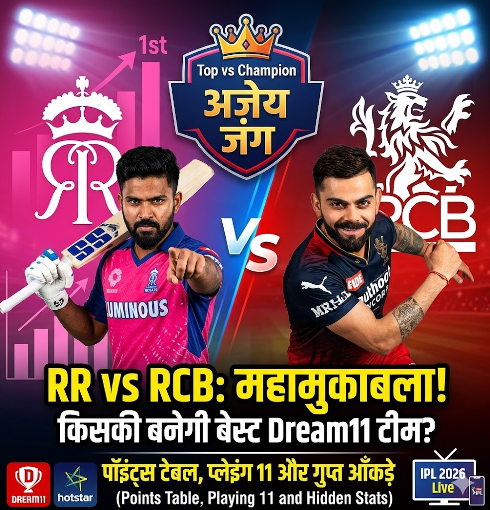 RR vs RCB Dream11 Prediction Match 16 IPL 2026