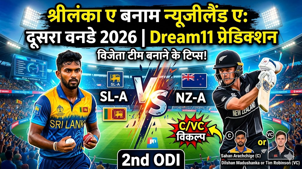 SL-A vs NZ-A Dream 11 Prediction 2nd ODI 2026