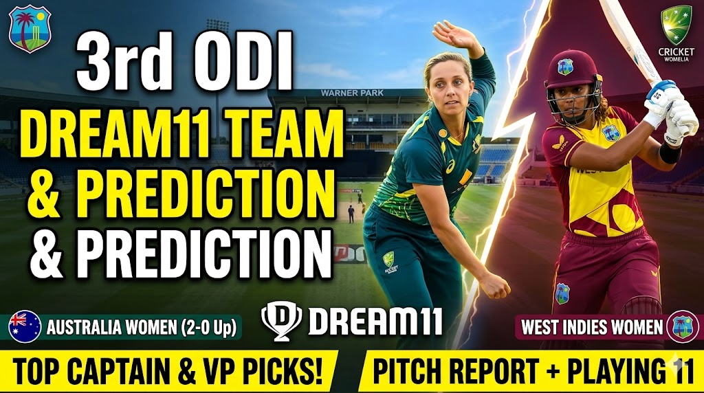 WI-W vs AUS-W Dream 11 Team 3rd ODI 2026