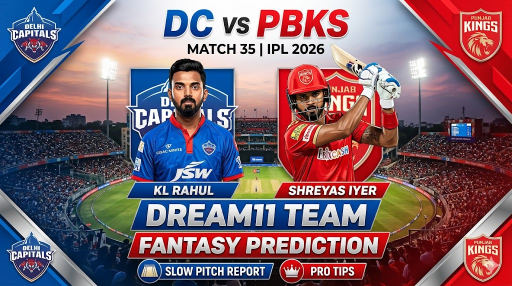 DC vs PBKS Dream11 Team Match 35 IPL 2026