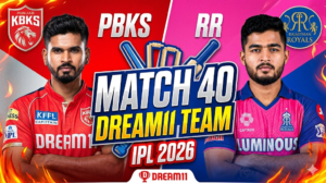PBKS vs RR Dream11 Team Match 40 IPL 2026 के लिए बेस्ट फैंटेसी टीम, पिच रिपोर्ट और प्लेइंग XI..