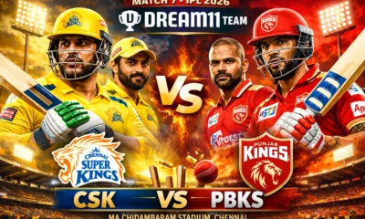 सीएसके बनाम पंजाब किंग्स ड्रीम 11 टीम मैच 7 आईपीएल 2026