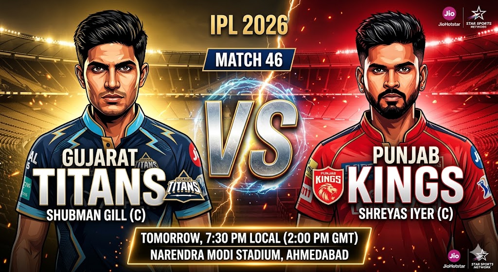 GT vs PBKS Dream11 Team Match 46 IPL 2026